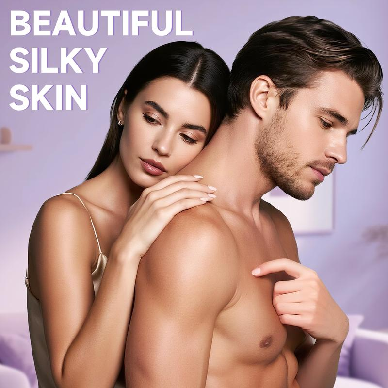 Woman and man with smooth-looking skin